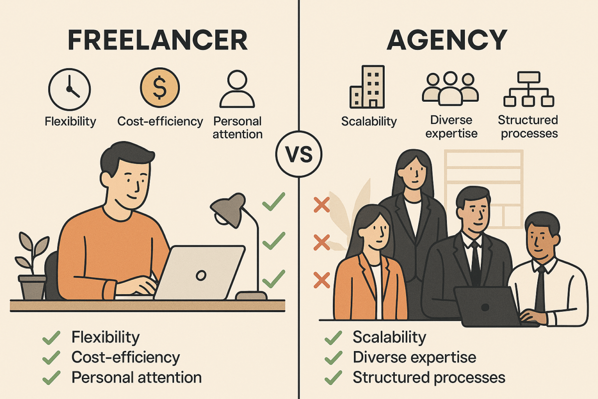 Freelance Web Designer vs Agency