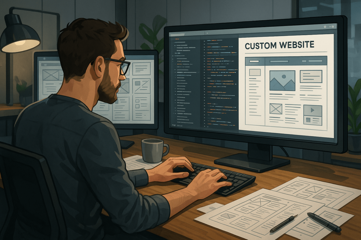 custom website vs website builder